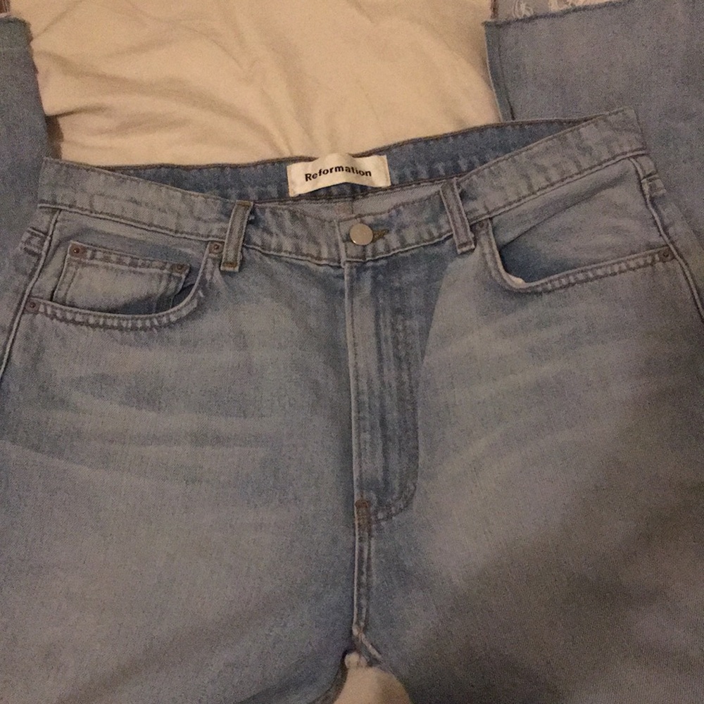 Reformation light denim size 31